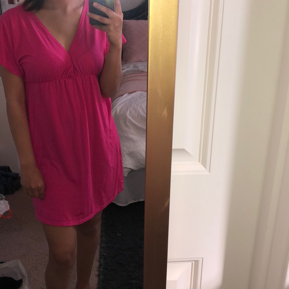 Pink knee length dress